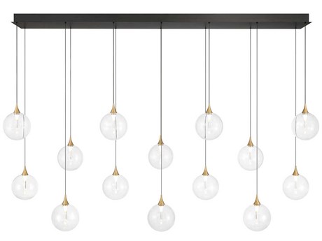 Eurofase Iissa 14-Light Gold Globe Island Pendant