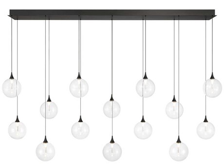 Eurofase Iissa 14-Light Black Globe Island Pendant