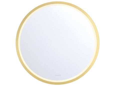 Eurofase Artell Gold Round Wall Mirror