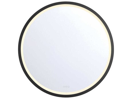 Eurofase Artell Black Round Wall Mirror