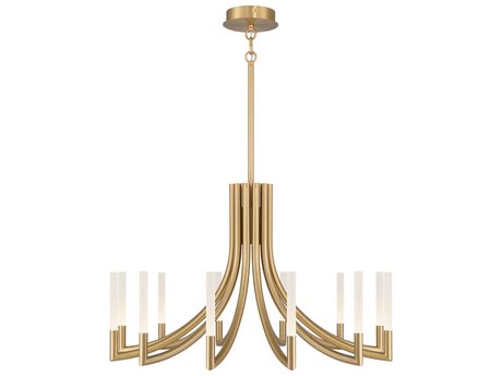 Eurofase Olette 12-Light Gold Linear Chandelier