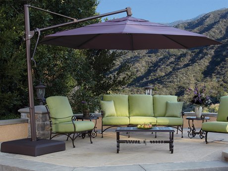 Aluminum Patio Umbrellas Patioliving Treasure Garden Cantilever Aluminum 13 Foot Wide Crank Lift Tilt Lock Umbrella