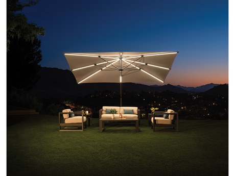 Treasure Garden Cantilever Starlux AKZ Plus Aluminum 10' x 13' Rectangular Crank Umbrella