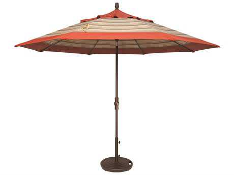 Treasure Garden Quick Ship Market Aluminum 11 Foot Octagon Collar Tilt Crank Lift Patio Umbrella