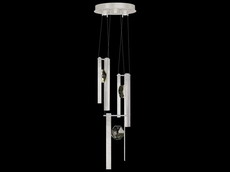 Fine Art Handcrafted Lighting Aria 6-Light Silver Geometric Pendant