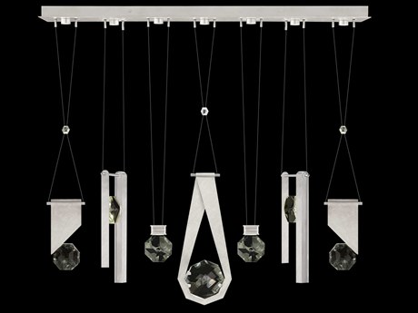 Fine Art Handcrafted Lighting Aria 7-Light Silver Geometric Island Pendant