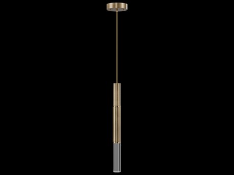 Fine Art Handcrafted Lighting Antonia 1-Light Gold Leaf Linear Mini Pendant