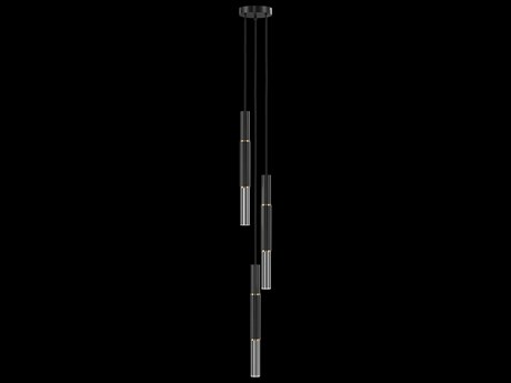 Fine Art Handcrafted Lighting Antonia 3-Light Black Linear Mini Pendant