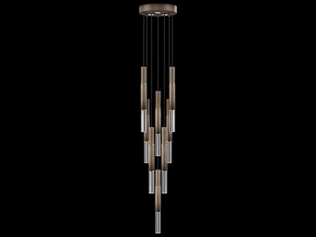Fine Art Handcrafted Lighting Antonia 8-Light 3-Light Bronze Linear Pendant