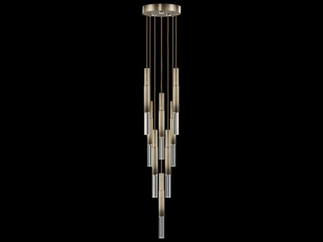 Fine Art Handcrafted Lighting Antonia 8-Light 3-Light Ombre Bronze Linear Pendant