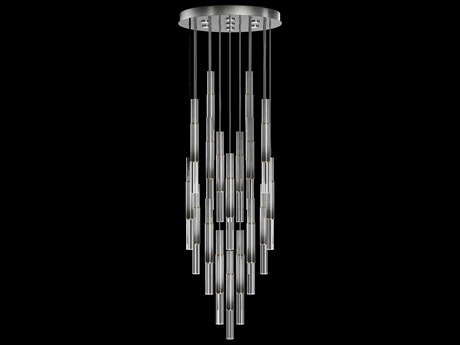 Fine Art Handcrafted Lighting Antonia 18-Light 7-Light Ombre Silver Linear Pendant