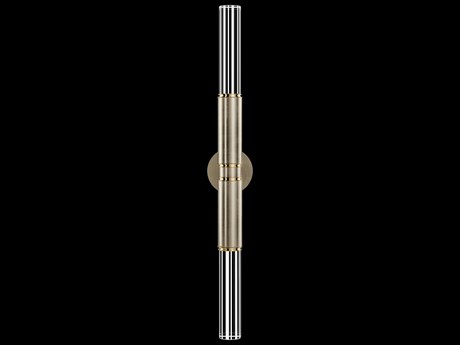 Fine Art Handcrafted Lighting Antonia 2-Light Soft Gold Leaf Silver Wall Sconce