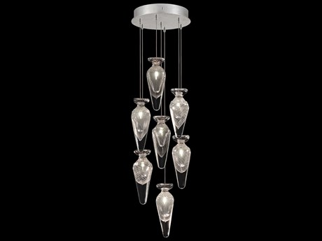 Fine Art Handcrafted Lighting Essence 7-Light Silver Pendant