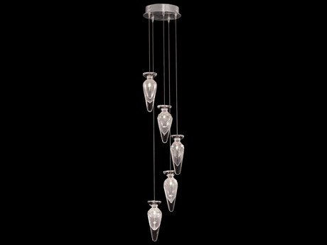 Fine Art Handcrafted Lighting Essence 5-Light Silver Mini Pendant