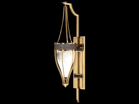 Fine Art Handcrafted Lighting Mirage 1-Light Gold Leaf Traditional Wall Sconce