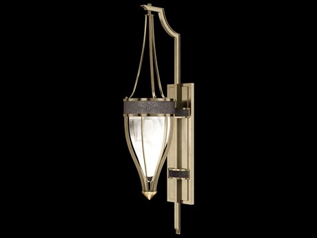 Fine Art Handcrafted Lighting Mirage 1-Light Soft Gold Leaf Traditional Wall Sconce