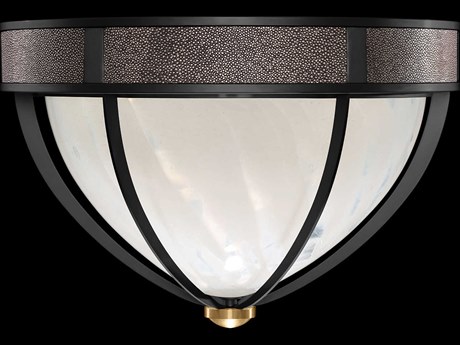 Fine Art Handcrafted Lighting Mirage 3-Light Black Iron Traditional Flush Mount