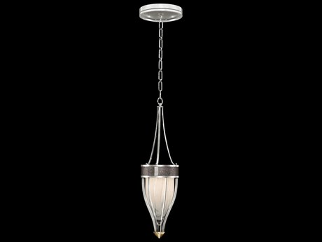 Fine Art Handcrafted Lighting Mirage 1-Light Silver Leaf Traditional Mini Pendant