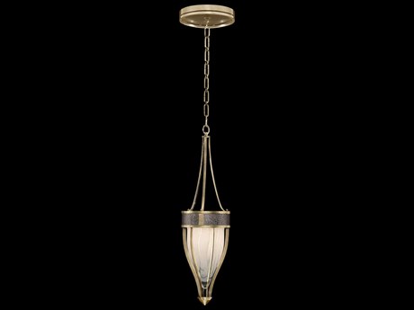 Fine Art Handcrafted Lighting Mirage 1-Light Soft Gold Leaf Traditional Mini Pendant