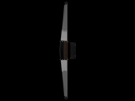 Fine Art Handcrafted Lighting Blade 2-Light Black Dark Walnut Wall Sconce