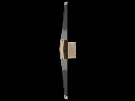 Fine Art Handcrafted Lighting Blade 2-Light Champagne Dark Walnut Gold Wall Sconce