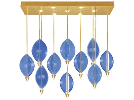 Fine Art Handcrafted Lighting Embark 17-Light Gold Island Pendant
