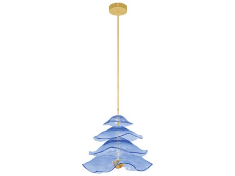 Fine Art Handcrafted Lighting Embark 1-Light Gold Tiered Pendant