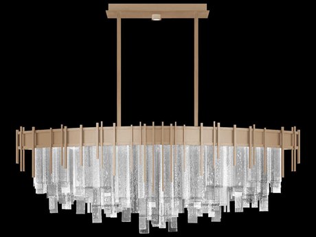 Fine Art Handcrafted Lighting Arpeggio 19-Light Soft Gold Linear Island Pendant
