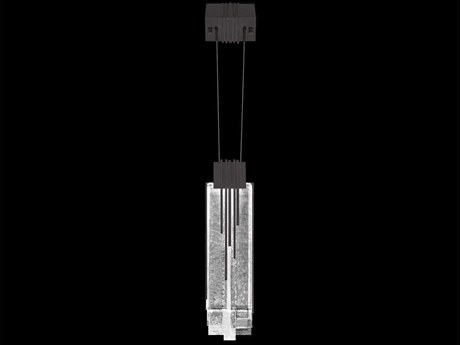 Fine Art Handcrafted Lighting Arpeggio 1-Light Midnight Steel Black Geometric Mini Pendant