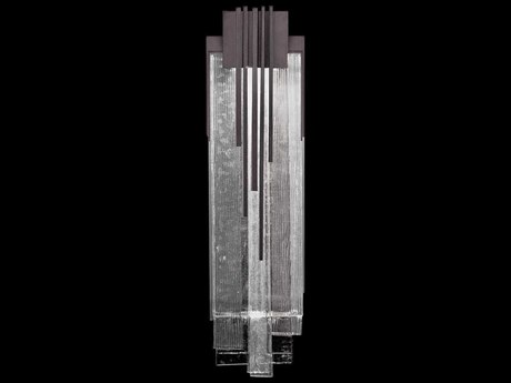 Fine Art Handcrafted Lighting Arpeggio 1-Light Midnight Steel Black Wall Sconce