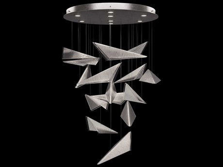 Fine Art Handcrafted Lighting Volo 8-Light Silver Tiered Pendant