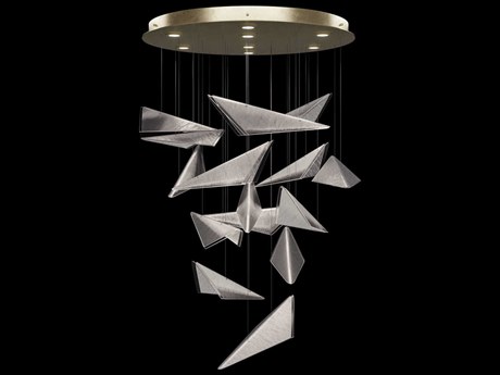 Fine Art Handcrafted Lighting Volo 8-Light Soft Gold Tiered Pendant