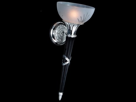 Fine Art Handcrafted Lighting Mariner Luxury 1-Light Antique Silver Plated Wall Sconce