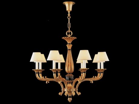 Fine Art Handcrafted Lighting Mariner Luxury 8-Light French Gold Traditional Candelabra Chandelier