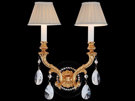 Fine Art Handcrafted Lighting Mariner Luxury 2-Light French Gold Traditional Wall Sconce