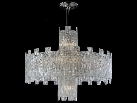 Fine Art Handcrafted Lighting Mariner Luxury 11-Light Polished Chrome Drum Pendant