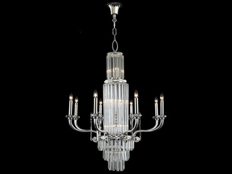 Fine Art Handcrafted Lighting Mariner Luxury 15-Light Polished Silver Traditional Candelabra Chandelier