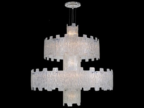 Fine Art Handcrafted Lighting Mariner Luxury 25-Light Polished Chrome Tiered Chandelier