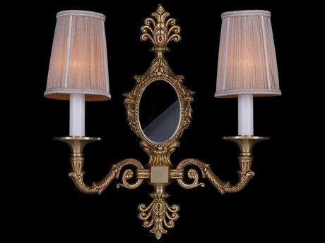 Fine Art Handcrafted Lighting Mariner Luxury 2-Light French Gold Traditional Wall Sconce