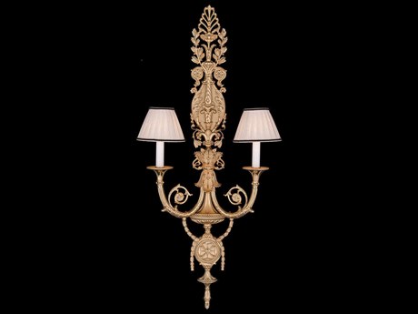 Fine Art Handcrafted Lighting Mariner Luxury 2-Light Antique Gold Plated Traditional Wall Sconce