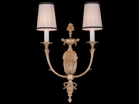 Fine Art Handcrafted Lighting Mariner Luxury 2-Light Antique Gold Plated Traditional Wall Sconce