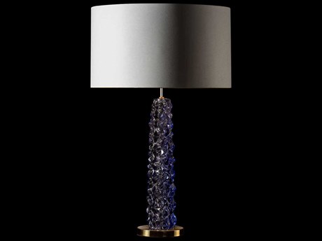 Fine Art Handcrafted Lighting Mariner Luxury Polished Brass Purple Buffet Lamp