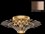 Fine Art Handcrafted Lighting Trevi 27" 4-Light Gold Crystal Flush Mount  FA7824402ST