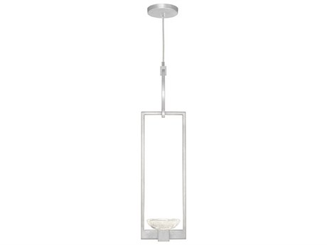 Fine Art Handcrafted Lighting Delphi 2-Light Silver Glass LED Geometric Mini Pendant
