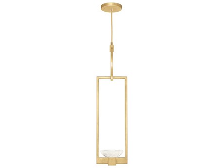 Fine Art Handcrafted Lighting Delphi 2-Light Gold Glass LED Geometric Mini Pendant