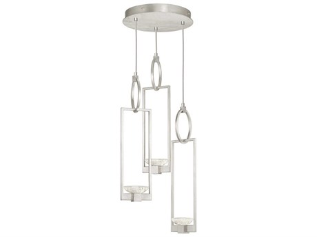 Fine Art Handcrafted Lighting Delphi 6-Light Silver Glass LED Geometric Pendant