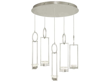 Fine Art Handcrafted Lighting Delphi 10-Light Silver Glass LED Geometric Pendant