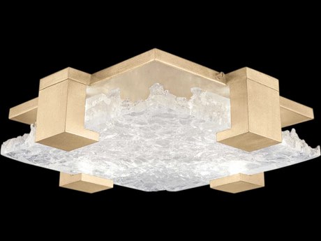 Fine Art Handcrafted Lighting Terra 4-Light Gold Geometric Flush Mount