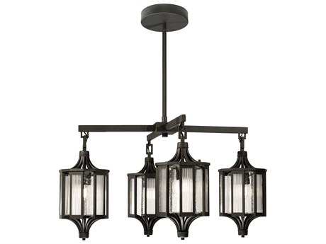 Hinkley Carson Vintage Iron Five-Light LED Outdoor Pendant 29705VI