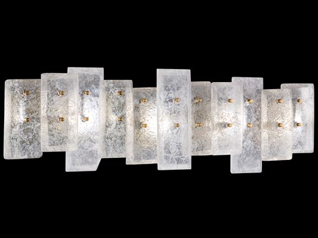 Fine Art Handcrafted Lighting Lunea 4-Light Gold Glass Vanity Light